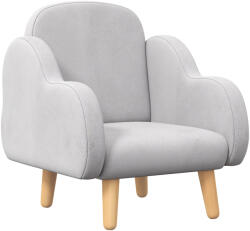 Zonekiz skandináv stílusú gyerekfotel karfával, szövetfotel 3 éves korig, 46x51x55 cm, szürke