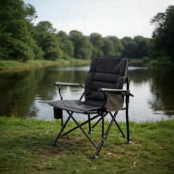 Leziter Leziter XL karfás horgász szék pohártartóval fekete (BJX-10)