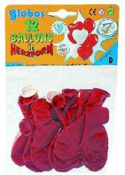  Globo' s Szív Alakú Lufik - 10 db (8 Piros, 2 Fehér) (33720)