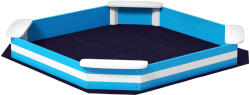Aiyaplay homokozó 3-6 éves gyermekeknek 4 saroküléssel, 133x133x16 cm, kék