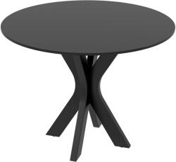 Homcom Kerek asztal 4 személyes, fekete