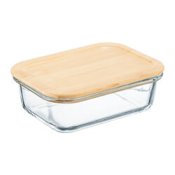 Ambition Natural szögletes tároló bambusz tetővel 600 ml (5904134675460)