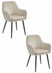  LUGO szék - bézs bársony / 2 db fekete láb