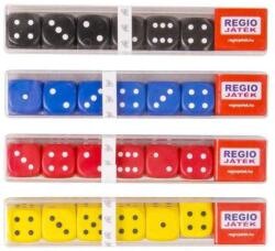REGIO JÁTÉK - Műanyag Dobókockák - 6 db-os szett - Több színben (09296)