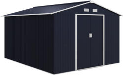Outsunny 11 x 9 fém kerti szerszámtároló dupla tolóajtóval és 4 szellőzőnyílással