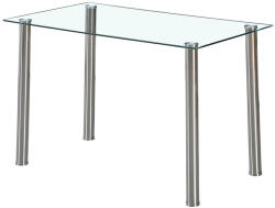 Leziter Berna 140 cm szögletes üveg étkezőasztal transparent (LUA120W)