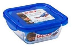 Pyrex Cook& Go sütőtál műanyag tetővel 16.6x16.6 cm 0.8 l (36847)