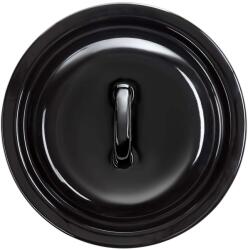 Emalia Olkusz Zománcozott Fedő - Fekete - 24 cm (698445)