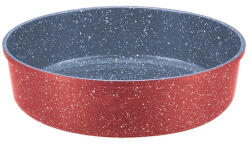 Voltz Tava de copt rotunda Oliver Voltz OV54322B28, 28x7 cm, Acoperire ceramica-marmura, Rosu (OV54322B28)
