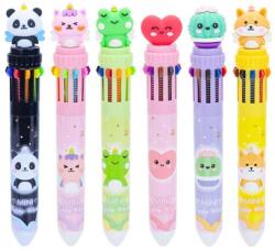  Állatos Golyóstoll - 10 Szín, 6 Motívum (96384)