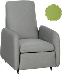 Homcom Dönthető Relax Fotel Kihúzható Lábtartóval, Pelenkázó Huzattal és Rugós Üléssel, Szürke