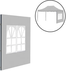 Leziter Kerti pavilon ablakos oldalfal ponyva 3x4 m (LPOPA-40-GREY) - pepita