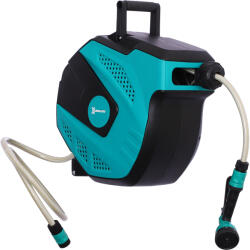 Durhand Automatikus fali tömlőtartó 7 öntözési móddal, műanyag, 44x22, 5x41 cm, fekete és zöld