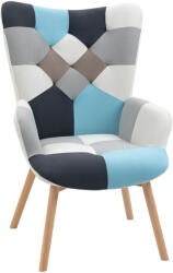 Homcom dekoratív kárpitozott szék párnázott karfával és háttámlával - hálószoba