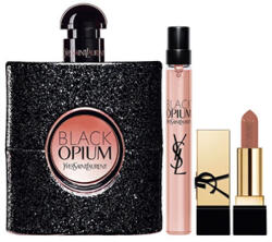 Yves Saint Laurent Yves Saint-Laurent - Black Opium szett IX. 90 ml eau de parfum + 10 ml eau de parfum + ajakrúzs