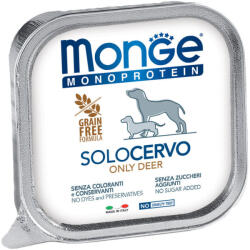 Monge Monoprotein Pate Alutálcás Kutyaeledel (100% Szarvas) - 150 g (149331)