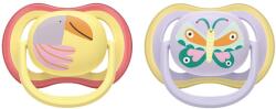Philips Zalăgăli Philips Avent - Ultra Air, 0-6 luni, cu cutie, 2 bucăți, fluture mov/pasă galbenă (SCF087/04)