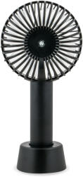 ZASS ZPF 02 mini hordozható ventilátor, 5 W teljesítmény, 3 sebességbeállítás, 1200 mAh akkumulátor, USB töltés, 2-6 órás akkumulátor élettartam, fekete