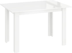 HomCom Kihúzható asztal 4-6 fő részére összecsukható panelekkel, 120-160x80x78 cm, fényes fehér