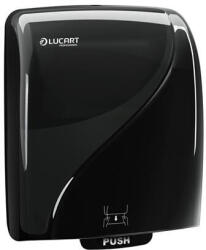 Kéztörlő adagoló, 381x290x223 mm, LUCART, " Identity Hands 2.0" , fekete-áttetsző