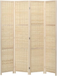 HomCom Belső válaszfal fából és bambuszból, összecsukható válaszfal otthonra és irodába, magasság 170 cm, barna
