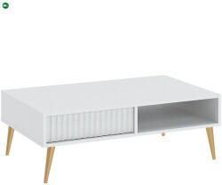  BARCELONA Dohányzóasztal Fehér Színben. 100 cm