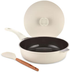  4 részes ZASS Gourmet ZG-ACS 07 nyomáson öntött alumínium többfunkciós serpenyő készlet, Krém