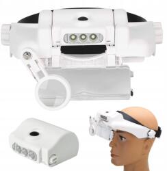 Nagyító Szemüveg 3 Lencsével és LED-es Megvilágítással