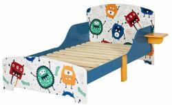  Fa Gyerekágy Leesésvédővel, Rugalmas Rácsos Keret 140/70 cm, Kényelmes Tároló - MONSTER (TF6050)