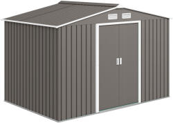 Outsunny kerti fészer szürke 277×191×192 cm - Lemezvasból készült