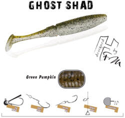  GHOST SHAD 10cm GREEN PUMPKIN