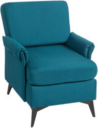 Homcom Légáteresztő Vászonhatású Szövet Fotel Karfákkal, 70x73x83 cm, Zöld