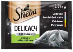 Sheba Delicacy Nedves Macskaeledel Aszpikban - Vegyes 4 x 85g (143218)