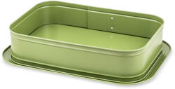  Téglalap alakú tepsi kivehető talppal ZASS Gourmet, ZG-BW 06, 39x28x8cm, Szénacél, Tapadásmentes bevonat, Gáz- és/vagy elektromos sütővel kompatibilis, Zöld szín