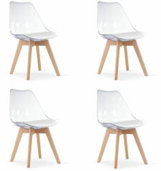  MARK szék - átlátszó / natúr lábak x 4