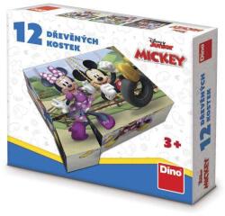 Disney Dino - Disney Mickey és Minnie Fa Építőkocka - Kirakós - 12 db (06573)