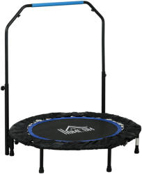 HomCom Összecsukható trambulin állítható fogantyúval, Ø102x99/123 cm, Kék