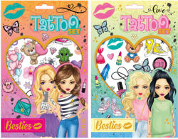 Grafix Besties Lány Tetoválás Matrica Szett - 75 db - 2 Lap (20x13 cm) (90853)