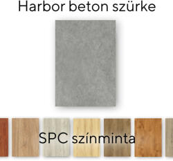Leziter Leziter Harbor beton szürke Vinyl SPC padló minta/db (MAR-MINT)