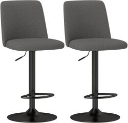 Homcom 2 db-os forgó bárszék szett állítható magassággal, sötétszürke