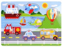 Fa Bébi Kirakós - Állatok/Járművek/Tenger - 30x22cm (33418)