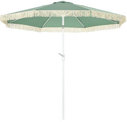 Outsunny Kerti Napernyő Rojtokkal, Tekerővel és 2 Részes Nyéllel, Ø2, 65x2, 45 m, Zöld