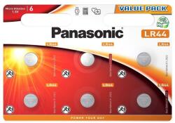 Panasonic Alkáli-mangán LR44 gombelem (6db/csomag) (LR-44EL/6BP) (LR-44EL/6BP) (LR-44EL/6BP)