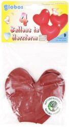  Globo - Szív alakú lufi - Piros - 4 db (33596)
