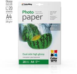 ColorWay Fotópapír, kétoldalas, magasfényű 220 g/m2, A4, 20 sht (PGD220020A4) (PGD220020A4) - pcx