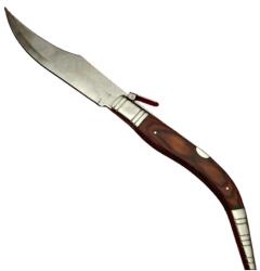 Depox Tücsökvadász kés, rozsdamentes acél pengével, barna, 38 cm (F156-2)