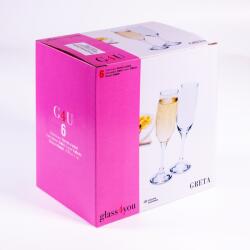 Pasabahce GLASS 4 YOU Greta Champagne 210ml pezsgős pohár szett 6 darabos (1077953) - emag