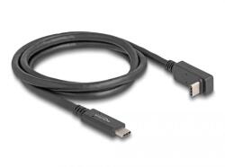 Delock USB 10 Gbps kábel USB Type-C apa USB Type-C apa, ívelt felfelé / lefelé, 1 m 4K PD 60 W E-Marker (80034) (80034)