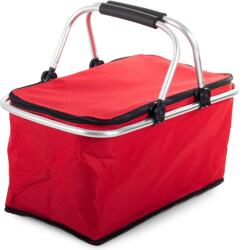  Összecsukható termikus piknikkosár, piros színben (VG4533)