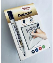 Pentel Táblamarker készlet, 2 mm, kerek, Pentel, 12 különféle szín (40995)